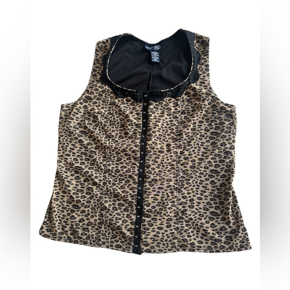Venezia Jeans Y2K Vintage Women's Sexy Leopard Print Sleepless Corset Top 18/20